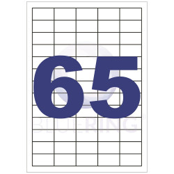 Etikett címke, 38,1x21,2mm, 100 lap, 65 címke/lap Bluering® Író- irodaszer, papíráru Bluering