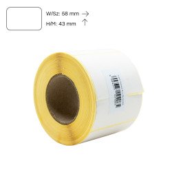 Etikett címke thermo, 43x58mm, tekercses, 600 címke/tekercs fehér Író- irodaszer, papíráru Egyéb