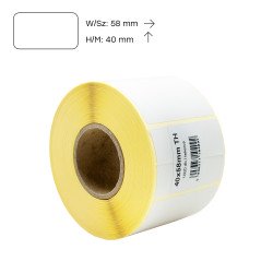 Etikett címke thermo, 40x58mm, tekercses, 1000 címke/tekercs fehér Író- irodaszer, papíráru Egyéb