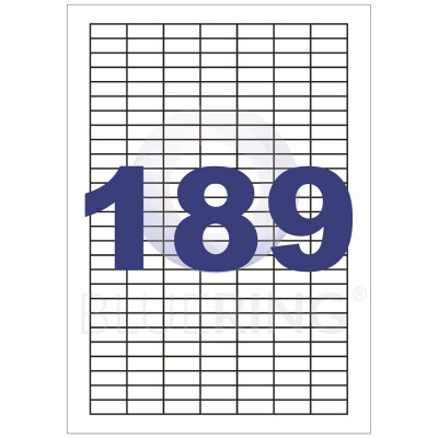Etikett címke, 25,4x10mm, 100 lap, 189 címke/lap  Bluering®