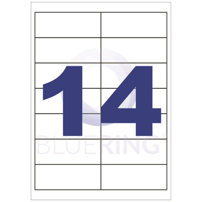 Etikett címke, 99,1x38,1mm, 100 lap, 14 címke/lap