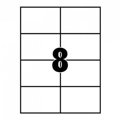 Etikett címke, 105x74mm, 100 lap, 8 címke/lap