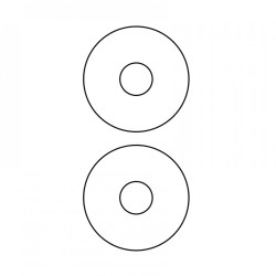 Etikett címke, CD-hez 117mm100 lap, 2 címke/lap Író- irodaszer, papíráru Egyéb