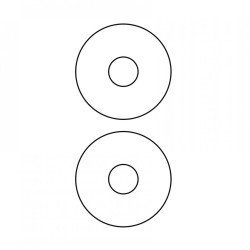 Etikett címke, CD-hez 117mm100 lap, 2 címke/lap Író- irodaszer, papíráru Egyéb