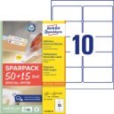 Etikett címke, 96x50,8mm, 25 ív 10 címke/ív visszaszedhető Avery