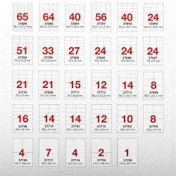 Etikett címke, 105x57mm, 100 lap, 10 címke/lap A-Series Író- irodaszer, papíráru A-series