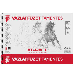 Vázlatfüzet B4, 160g. famentes Student Író- irodaszer, papíráru Ico