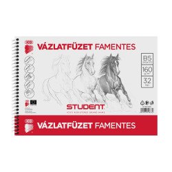 Vázlatfüzet B5 160g. famentes Student Író- irodaszer, papíráru Ico