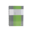 Spirálfüzet A4, 80lap kockás, keményfedelű Marker Linear