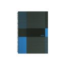 Spirálfüzet A4, 80lap vonalas, keményfedelű Marker Linear