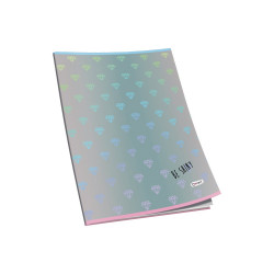 Füzet A4, 40lap, kockás 80g. papír, glitteres Connect