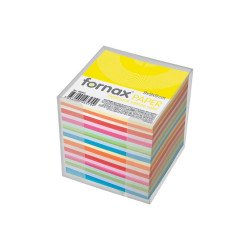 Kockatömb transzparens tartóban színes pasztell és intenzív 9x9x9cm, Fornax Író- irodaszer, papíráru Fornax