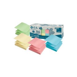 Jegyzettömb öntapadó, 75x75mm, 12x100lap, újrahasznosított 5644-88 Info Notes, pastell mix, kék, zöld, rózsaszín, sárga Író- irodaszer, papíráru Info Notes