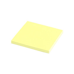 Jegyzettömb, ragasztó nélkül tapadó, 75x75mm, 100lap, Static, neon sárga Író- irodaszer, papíráru Evo