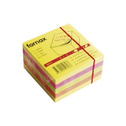 Jegyzettömb öntapadó, 75x75mm, 450lap, Fornax neon Író- irodaszer, papíráru Fornax