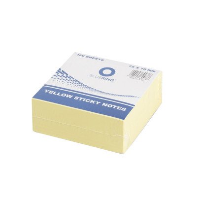 Jegyzettömb öntapadó, 76x76mm, 320lap, kocka Bluering® sárga Jegyzettömb öntapadó, 76x76mm, 320lap, kocka Bluering® sárga