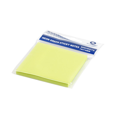 Jegyzettömb öntapadó, 76x76mm, 80lap, Bluering® , neon zöld Jegyzettömb öntapadó, 76x76mm, 80lap, Bluering® , neon zöld
