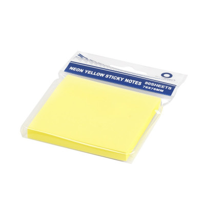 Jegyzettömb öntapadó, 76x76mm, 80lap, Bluering® , neon sárga Jegyzettömb öntapadó, 76x76mm, 80lap, Bluering® , neon sárga