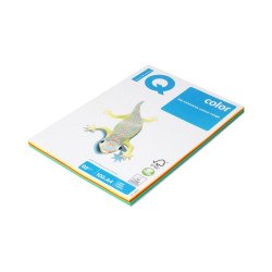 Másolópapír, színes, A4, 80g. vegyes színek IQ 4x25ív/csomag, intenzív, 4 klf. szín Író- irodaszer, papíráru IQ