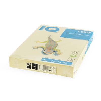 Másolópapír, színes, A3, 80g. IQ YE23 500ív/csomag, pasztell sárga Másolópapír, színes, A3, 80g. IQ YE23 500ív/csomag, pasztell sárga