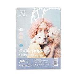 Másolópapír, színes, vegyes színek A4, 80 g Bluering® 5x20 ív/csomag, pasztell színes Író- irodaszer, papíráru Bluering