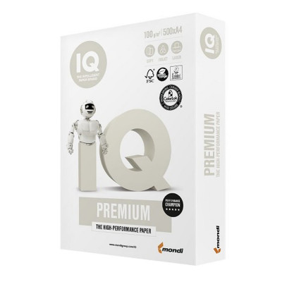 Másolópapír A4, 100g, IQ Premium 500ív/csomag, 4csom/doboz, Másolópapír A4, 100g, IQ Premium 500ív/csomag, 4csom/doboz,