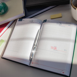Határidőnapló agenda Standard A/5, napi, fehér lapokkal (zöld) 2026. Bluering®