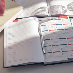 Határidőnapló agenda Standard A/5, napi, fehér lapokkal (zöld) 2026. Bluering®