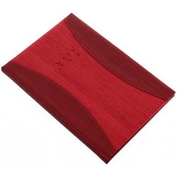 Határidőnapló Prémium M B/5, heti krémszínű lapokkal piros Realsystem 2026. Író- irodaszer, papíráru Realsystem