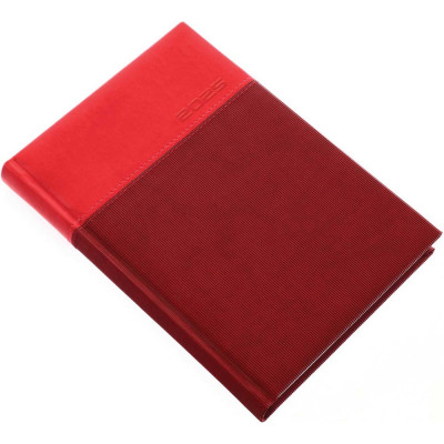 Határidőnapló Lux A/5, napi fehér lapokkal piros Realsystem 2026.