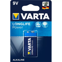 Elem 9V 6LR61 Longlife Power 1 db/csomag, Varta Irodatechnika, kellékei Varta