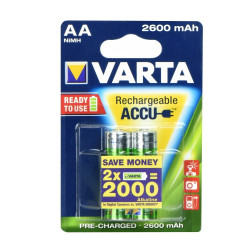 Elem tölthető akku AA ceruza 2600 mAH Power 2 db/csomag, Varta Irodatechnika, kellékei Varta