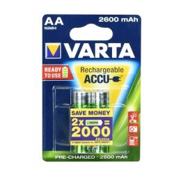 Elem tölthető akku AA ceruza 2600 mAH Power 2 db/csomag, Varta Irodatechnika, kellékei Varta
