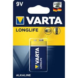 Elem 9V-os 6LR61 E Longlife 1 db/csomag, Varta Irodatechnika, kellékei Varta