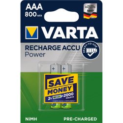 Elem tölthető akku AAA mikro 800 mAH Power 2 db/csomag, Varta Irodatechnika, kellékei Varta
