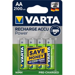 Elem tölthető akku előtöltött AA ceruza 2100 mAH Power 4 db/csomag, Varta Irodatechnika, kellékei Varta