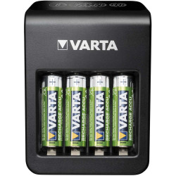 Elemtöltő, akku LCD Plug töltő + 4 db AA 2100 mAH Varta Irodatechnika, kellékei Varta