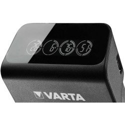 Elemtöltő, akku LCD Plug töltő + 4 db AA 2100 mAH Varta Irodatechnika, kellékei Varta