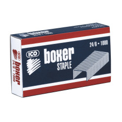 Tűzőkapocs 24/6 kék dobozos Boxer Irodatechnika, kellékei Boxer