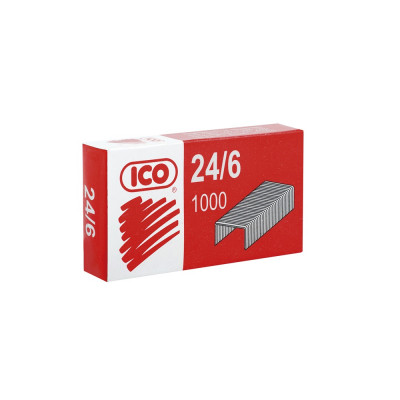 Tűzőkapocs 24/6, piros dobozos Ico Tűzőkapocs 24/6, piros dobozos Ico