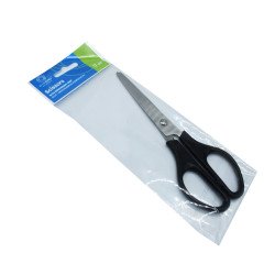 Olló 17cm, műanyag fekete nyél hegyes penge Bluering® Irodatechnika, kellékei Bluering
