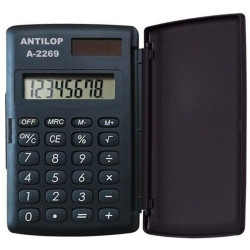 Zsebszámológép 8 digit fedeles napelemes gumírozott gombokkal Antilop A-2269 Irodatechnika, kellékei Antilop