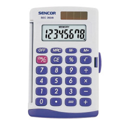 Zsebszámológép 8 digit kijelző Sencor SEC263/8 szürke Irodatechnika, kellékei Sencor