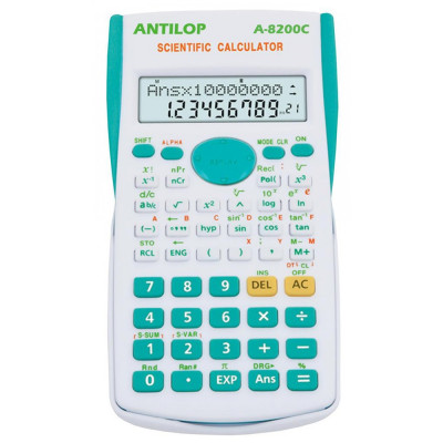 Számológép tudományos 240 funkciós türkiz kék Antilop A-8200C Számológép tudományos 240 funkciós türkiz kék Antilop A-8200C