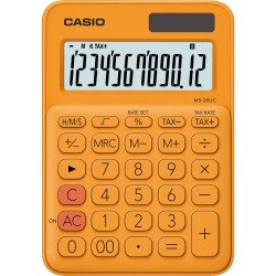 Számológép asztali 12 digit nagy kijelző Casio MS 20 UC narancssárga Irodatechnika, kellékei Casio
