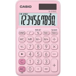Zsebszámológép 10 digit Casio SL 310K világos rózsaszín Irodatechnika, kellékei Casio