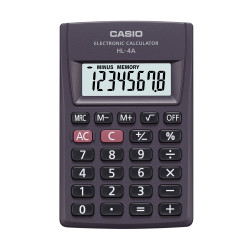 Zsebszámológép 8 digit Casio HL 4 fekete Irodatechnika, kellékei Casio