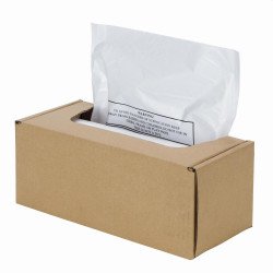 Hulladékgyűjtő zsákok iratmegsemmisítőhöz, 94 literes kapacitásig, Fellowes® 350C és 550C-hez, 50 db/csomag, Irodatechnika, kellékei Fellowes
