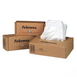 Hulladékgyűjtő zsákok iratmegsemmisítőhöz, 30-35 literes kapacitásig, Fellowes® 100 db/csomag, Irodatechnika, kellékei Fellowes