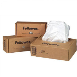 Hulladékgyűjtő zsákok iratmegsemmisítőhöz, 75-85 literes kapacitásig, Fellowes® 50 db/csomag, Irodatechnika, kellékei Fellowes